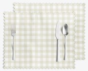 Goldea teflonbevonatú reggeliző alátét - bézs kockás - 2db 30 x 40 cm