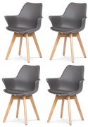 CT-771 GREY étkezőszék szett, 4 db