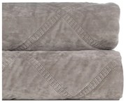 Szürke bársony steppelt ágytakaró 230x260 cm – Ixia