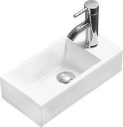 Mexen Inez balra néző, pultra ültethető mosdókagyló, 40 x 20 cm, fehér - 21484000L