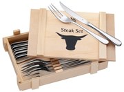 Cromargan® 6 db-os készlet steak húshoz, fadobozban - WMF