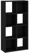 Könyvespolc 8 Rekeszes Fekete Színben CATCHY 61 cm