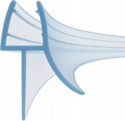 Zuhanykabin Ajtó Alsó Tömítés Hajlított Íves Páraelszívó 4-6MM 100CM