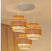 Brilagi - SPACE YUTE 3xE27/15W/230V bézs-fehér függeszték