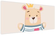 Kép - Teddy maci koronával (120x50 cm)