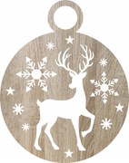 Karácsonyi gömbök karácsonyfadísz rénszarvas hópelyhek 5db