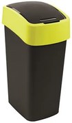 Billenős szemetes, 45 liter, CURVER Pacific flip bin, fekete/sárga (KHMU298)