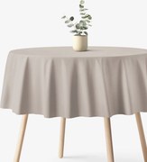 Goldea kör alakú pamut terítő - szürkésbarna Ø 100 cm