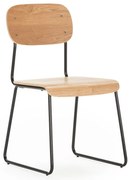 Natúr színű étkezőszék szett kőrisfa dekorral, 2 db-os Aira – Marckeric