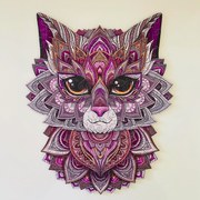 Kíváncsi macska fa puzzle