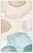 Krémszínű-türkiz mosható szőnyeg 120x180 cm Puddle – Mila Home