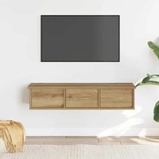 kézműves tölgy színű szerelt fa faliszekrény 88x26x18,5 cm