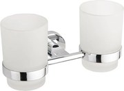 Mexen Tiber dupla fogkefetartó pohár, króm - 7050552-00