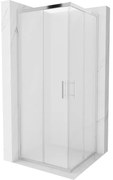 Mexen Rio négyszögletes zuhanykabin 80 x 80 cm, zúzmarás, króm - 860-080-080-01-30