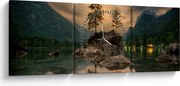 Gyönyörű tájkép (órával) (90x30 cm)