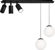 KAJA K-4138 ALBIO Fekete Színű Mennyezeti Lámpa 3+2xGU10 + E14 10W IP20