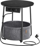 Lerakóasztal 45x45x50 cm, MDF, fekete, AKF-E1028 BK