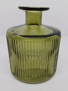 Üveg váza dekoratív üveg zöld bordázott üveg karácsony