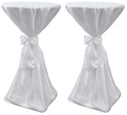 Asztal Borító Fehér 60 cm Szalaggal 2 db