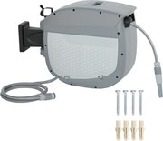 Outsunny 30 m felcsévélhető kerti tömlődob — 180° forgatható, automata visszahúzás és önzáró, falra szerelhető | Aosom