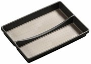 Kesper 30093 Műanyag komód 2 rekeszes, szürke,32,5 x 23 x 4,5 cm, 32,5 x 23 x 4,5 cm