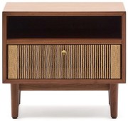 Barna éjjeliszekrény diófa dekorral Elan – Kave Home