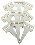 Magyar fa névtáblák gyógynövényekhez,magasság 16,5 cm