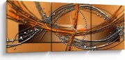 Absztrakt kép (órával) (90x30 cm)