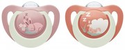 Baba cumi  NUK First Choice Night 6-18m 2 db Bunny/Sheep, vel. 6-18 m