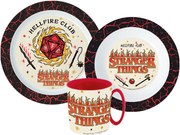 Stranger Things Upside Down étkészlet, micro műanyag szett bögrével 350 ml