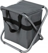 Összecsukható bárszék hűtődobozzal szürke 33x27x35cm