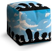 Cube zsámoly Cartoon 2, kék / fekete