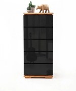 CHIARO Fekete 5 fiókos komód