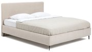 Bézs kárpitozott franciaágy ágyráccsal 180x200 cm Noira Slim – Bonami Selection
