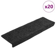 20 db öntapadós lépcsőszőnyeg, szürke, téglalap alakú széllel, 65 x 21 x 4 cm