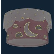 Dalber 61236S - Gyermek mennyezeti lámpa MOON 2xE27/60W/230V rózsaszín