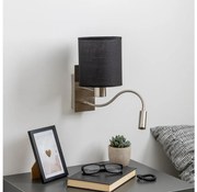 Brilagi - LED Fali lámpa NUBILA 1xE27/25W/230V + LED/3W króm/fekete