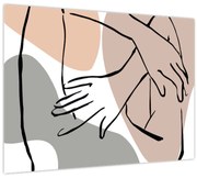 Kép - Női test vonal művészet N⁰2 (70x50 cm)