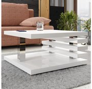 Kávésasztal KYOTO 31x60 cm fényes fehér