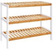 MATE cipősszekrény barna/fehér