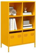 mustársárga acél tálalószekrény 68 x 39 x 103,5 cm