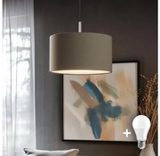 Eglo - LED függeszték TUNJA 1xE27/60W/230V taupe színben