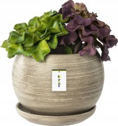 Kerámia kaspó Gömb 3 eco beton talppal