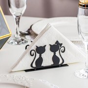 Cats Szalvéta tartó 12x4x8 Fekete Negro