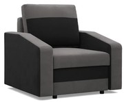 Hewlet fotel, szövet anyag, bonell töltet, szürke - fekete