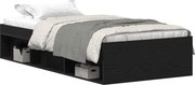 vidaXL fekete tölgy színű szerelt fa ágykeret matrac nélkül 75x190 cm