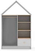 Fehér gyerek nyitott ruhásszekrény 110x180 cm Estefania – Marckeric