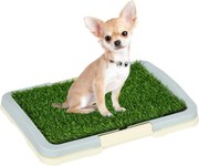PawHut Kutyai WC Litter Box Mesterséges Fű Szőnyeggel, Rács Panelem és Tálcával, Képzéshez, 46,5 x 34 cm | Aosom