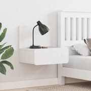 Éjjeli asztal fiókkal Fehér 44 x 32.5 x 40 cm Tömör fenyőfa