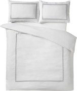Fehér egyszemélyes szatén ágyneműhuzat 135x200 cm So Soft Mono Satin Stitch – Catherine Lansfield